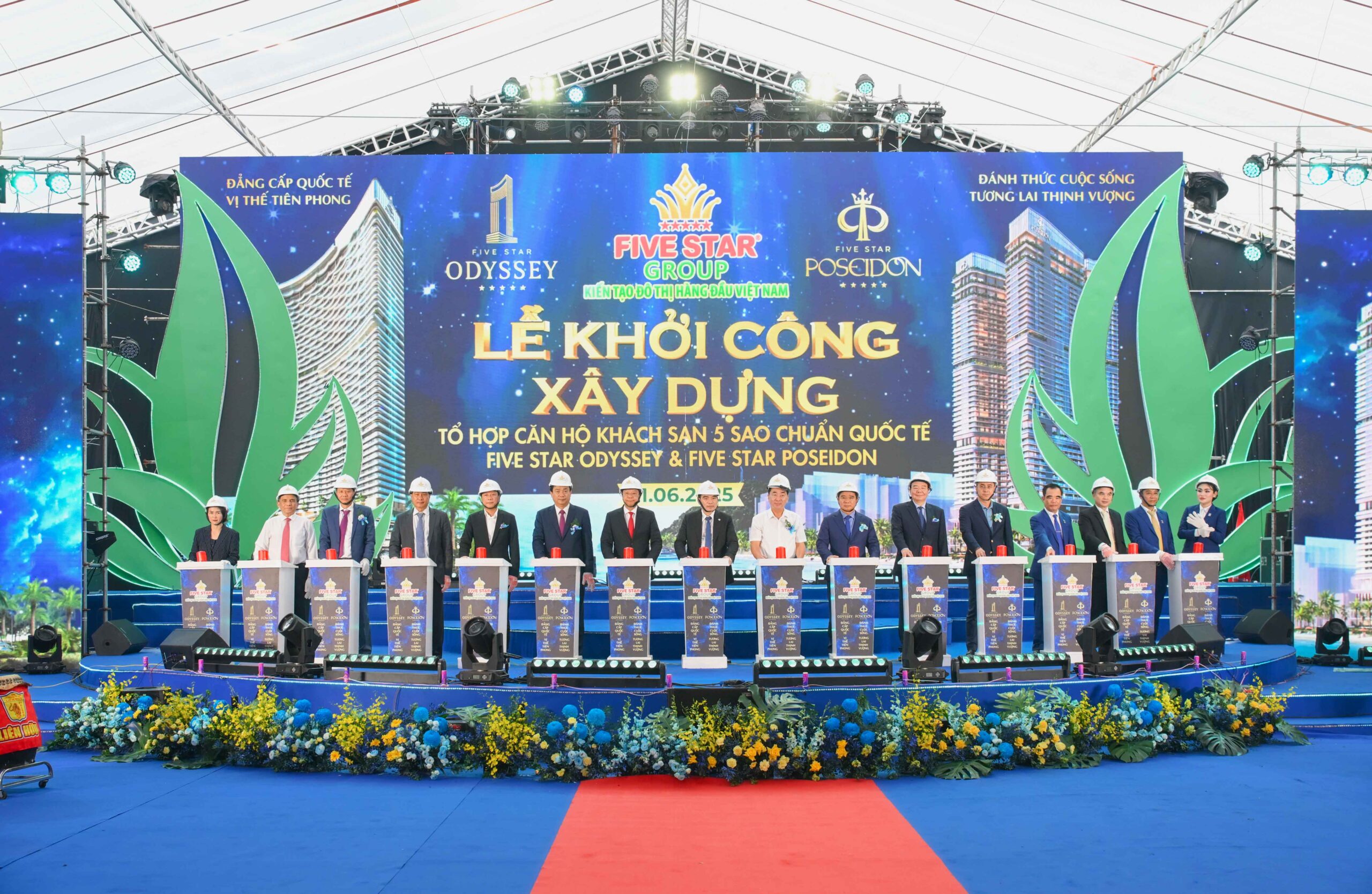 LỄ KHỞI CÔNG HAI DỰ ÁN FIVE STAR ODYSSEY VÀ FIVE STAR POSEIDON, VỚI TỔNG GIÁ TRỊ ĐẦU TƯ HƠN 10.000 TỶ ĐỒNG TẠI THÀNH PHỐ BIỂN VŨNG TÀU